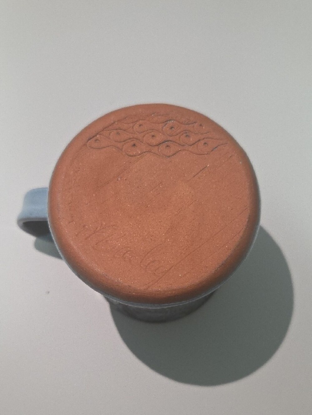 Handcrafted Blue Ceramic Fish Pattern Mug - Picture 5 of 7
